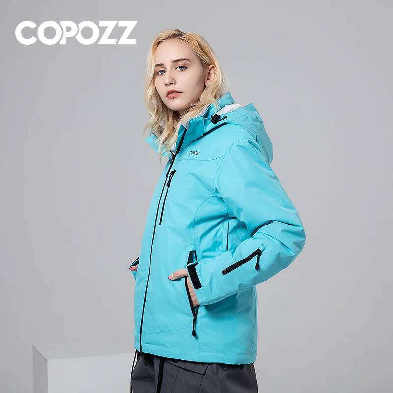 Winter For Men And Women Outdoor Mountain Hiking Or Camping Warm Hooded Ski Jacket Windproof Waterproof Snowboard Suit
