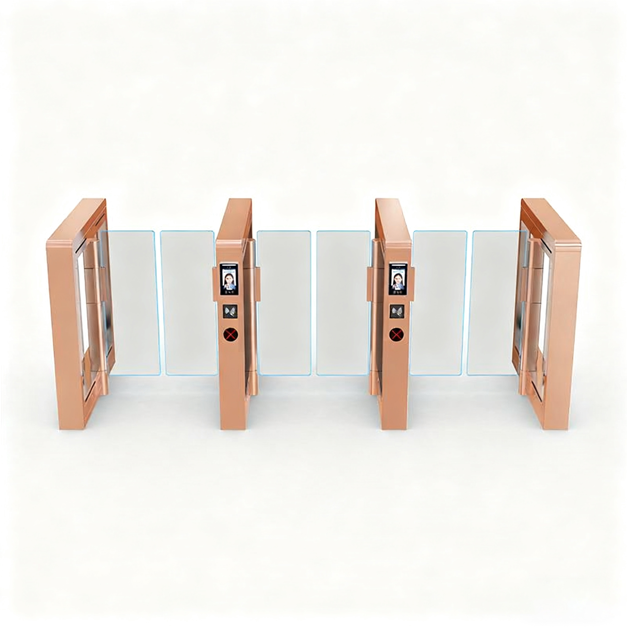 Custom Heightened Anti-Collision Anti-Climbing Smart Speed Gate - Face Recognition Access Control, Fast-Passing Pedestrian Turnstile-NO16