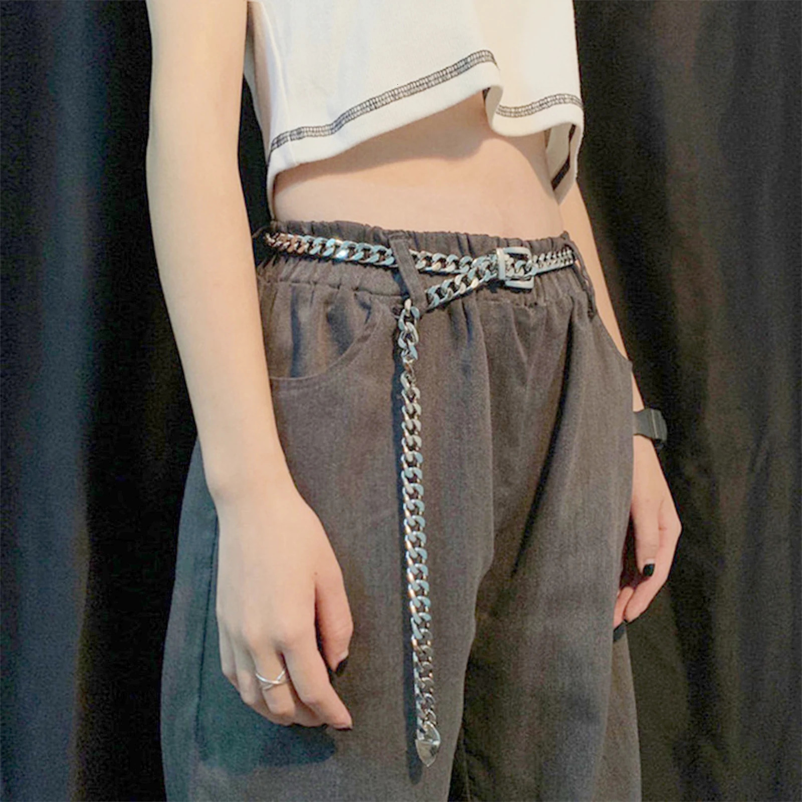 1 PC Womens Chain Belt Metal Waist Chain Dress Belts Metal Belt Adjustable 251021