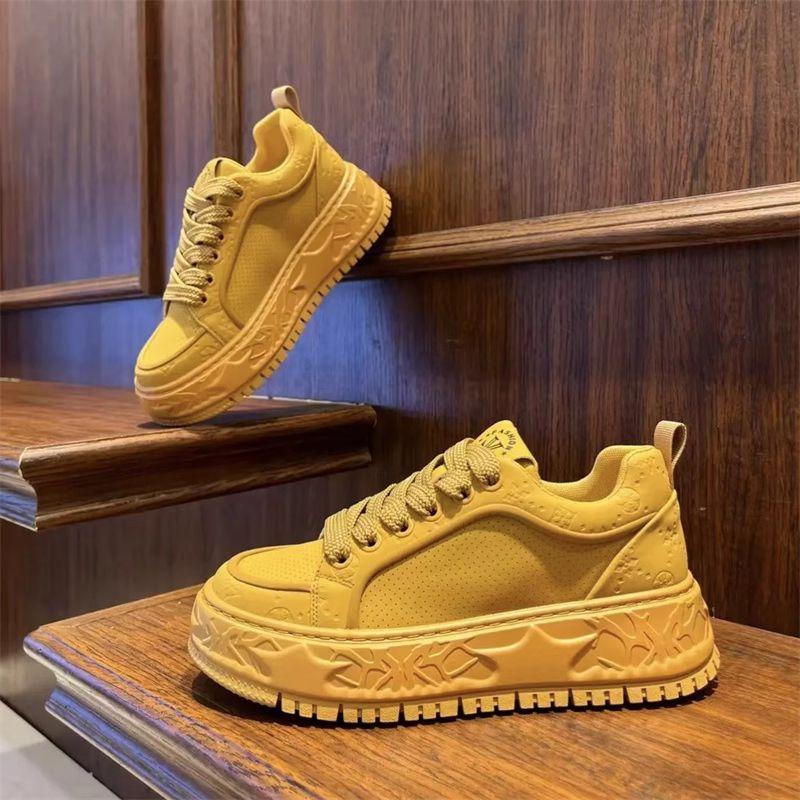 New men's shoes increase the height of the leather surface high goods factory plus size printed trendy brand men's shoes men's shoes ar