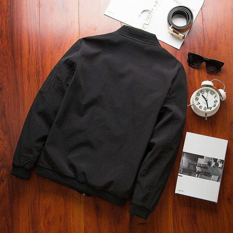 Mens Cargo Zippered Jacket Casual Street Multi Pocket Work Slim Fit Pilot Baseball Suit Clothing 251028