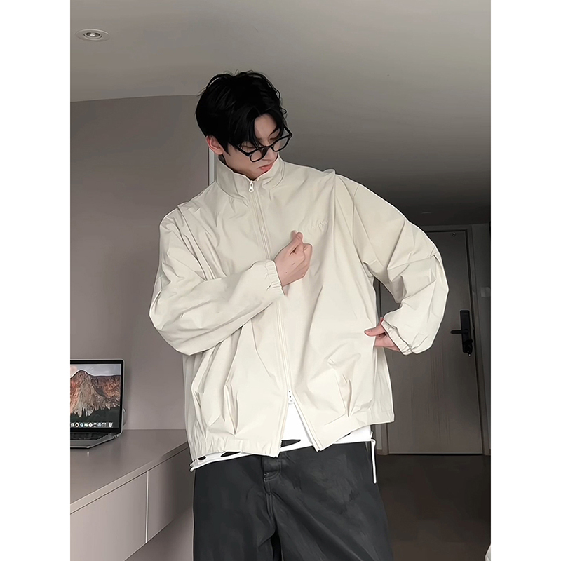 Youth Outdoor Stand Designer Coat Collar Jacket For Men And Women 2025 New Spring And Autumn Loose Casual Jacket Top