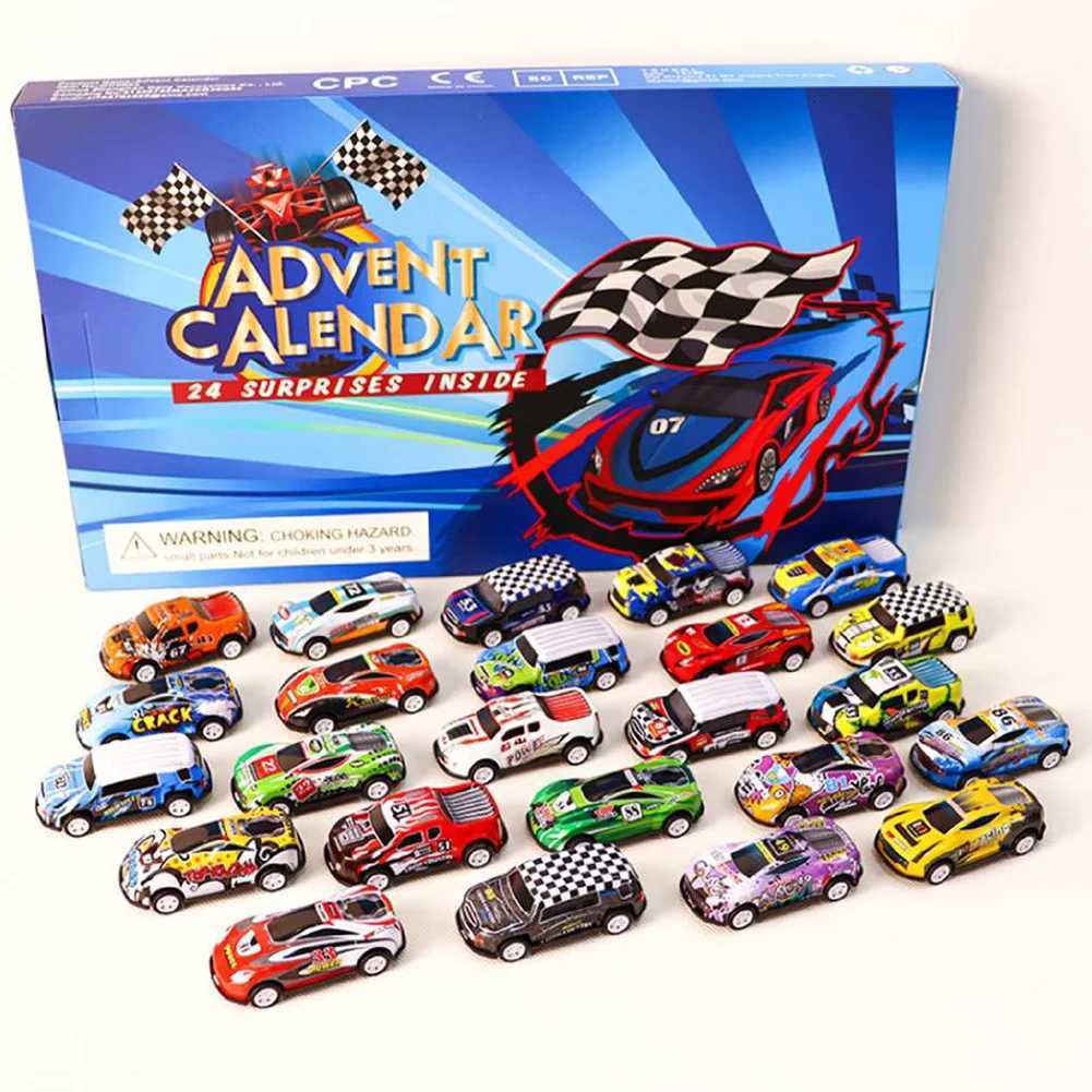 24 Days Christmas Countdown Calendar Car Toys Kids Car Advent Calendar Digital Racing Vehicles Toys Xmas Christmas Gift Box C251030