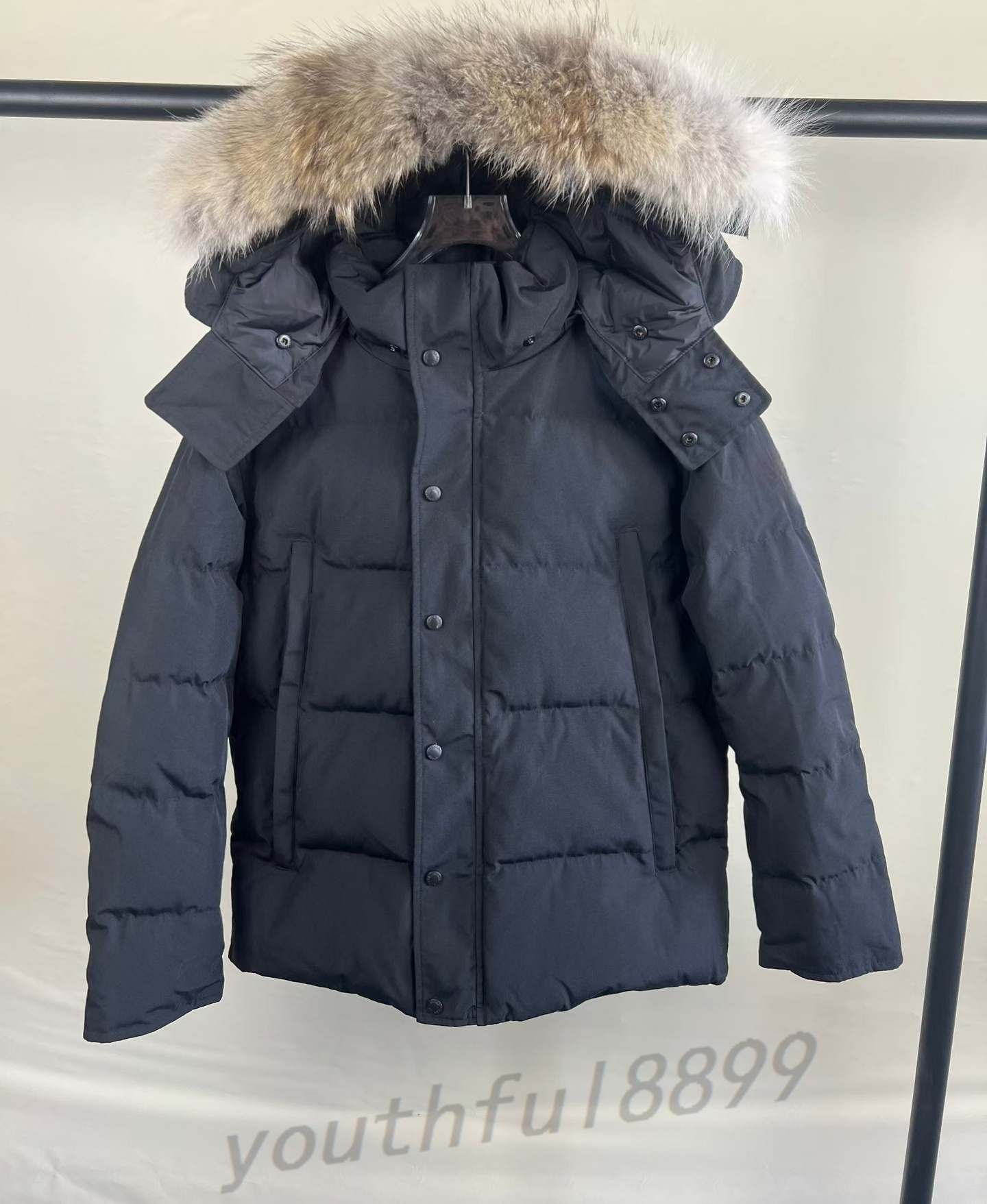 Mens Designer puffer jacket Winter Fourrure Down Parka Homme Warm Outerwear Wolf Fur Hooded Fourrure Manteau Jacket Coat Hiver Doudoune Mens Down jacket