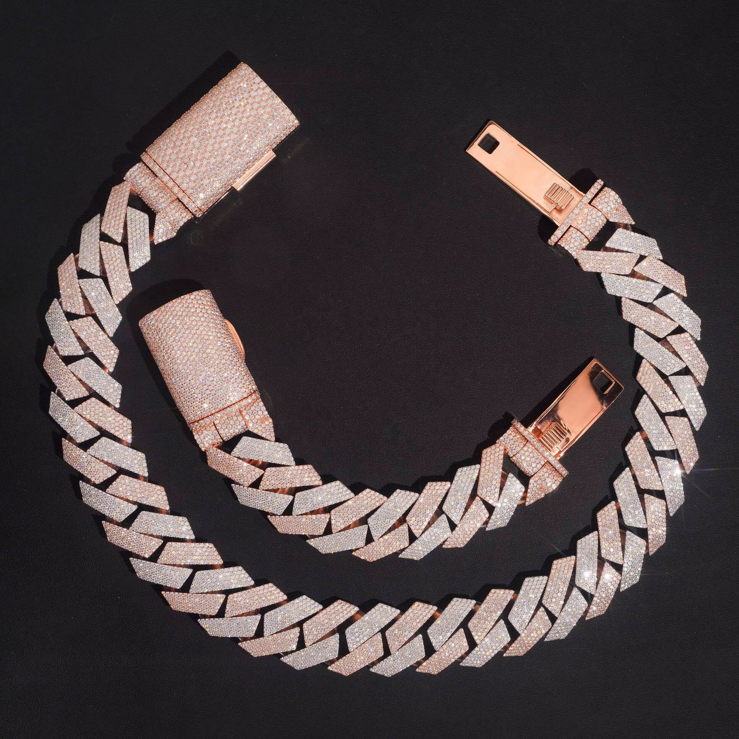 Pass Diamond Tester 28mm VVS Moissanite Diamond Cuban Bracelet Luxury 925 Sterling Silver VVS Mossanite Fashion Bracelet for Men