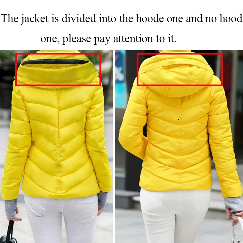 Winter Jacket for Women Tops Parkas Thicken Solid Coats Short Slim Cotton Padded Basic Clothing 251015