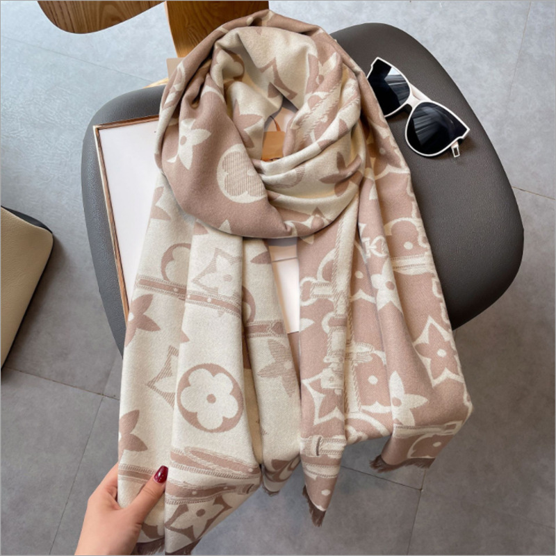 Designer free shipping scarves 2025 High-Quality medium to long thick scarf fashionable and warm imitation cashmere scarf effective