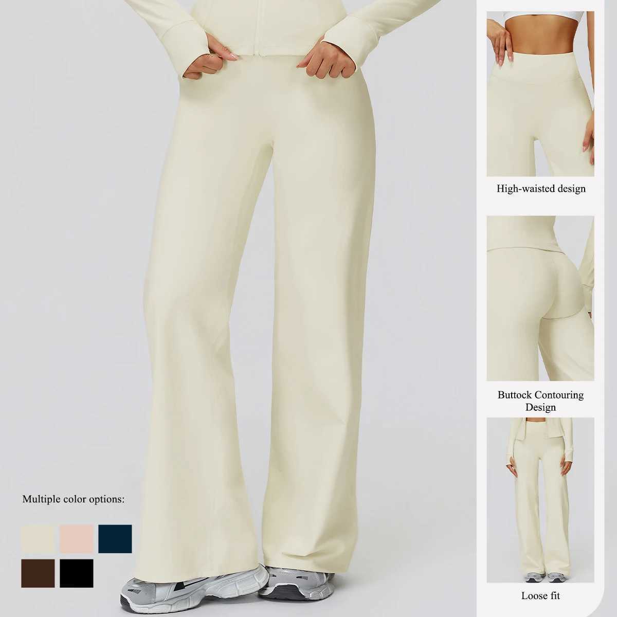 Hearuisavy Yoga Pants Women FleeceLined Thermal Quick Dry WideLeg Pants Gym Running Push Up HighWaist Tight Fitness Leggings J251030