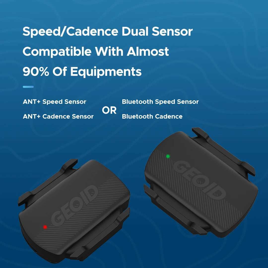 GEOID CS600 Smart Cycling Speed and Cadence Sensor Bluetooth 50ANT DualMode Transmission Waterproof Bike Speed Sensor H251029