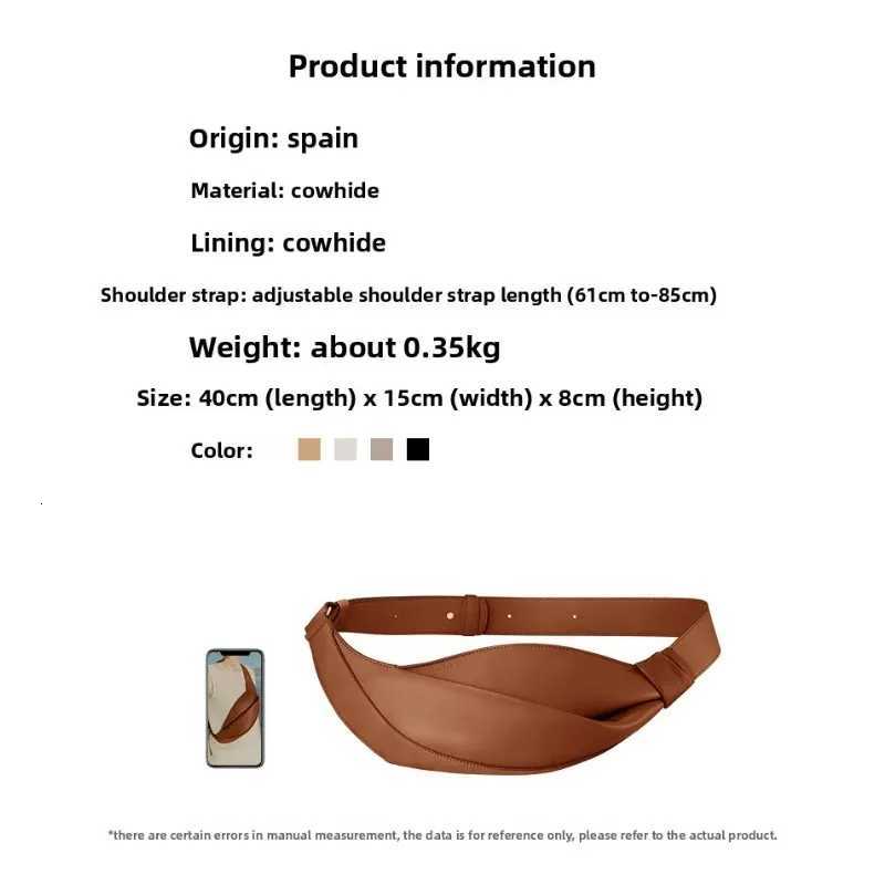 Designer bag New large capacity low shaped persali niche travel smooth cowhide crossbody bag Y251029