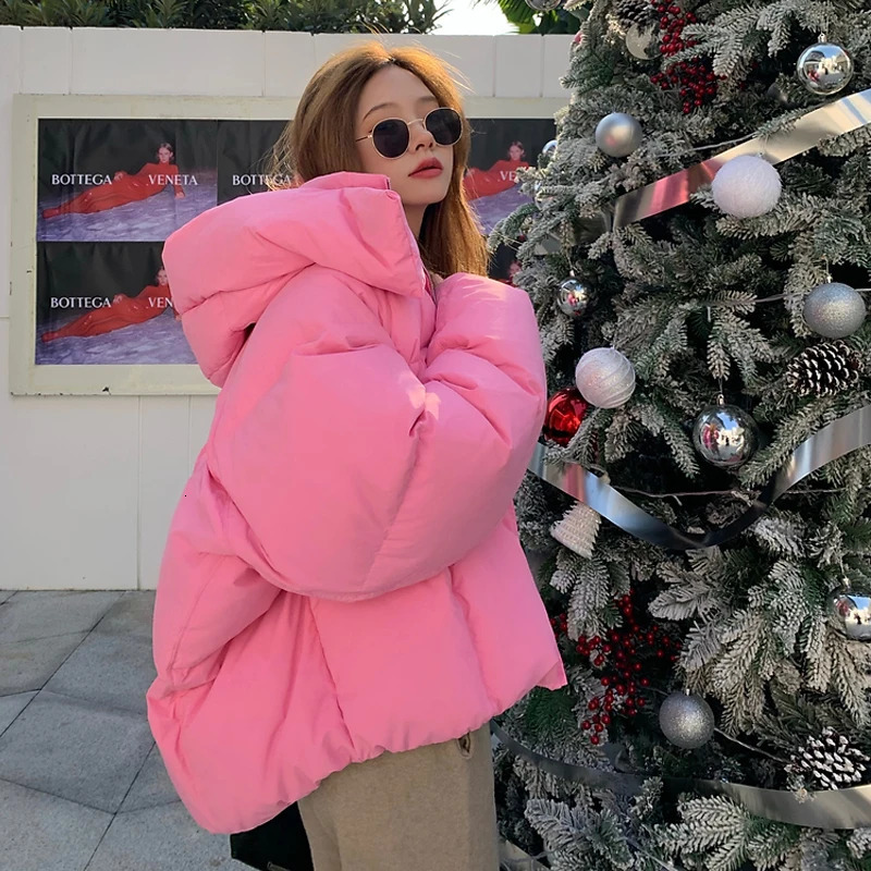 Winter Yellow Down Jacket Women Coat Black Hooded Fashion American Streetwear Y2K Style Duck Down Feather Female Short Outwear 251030