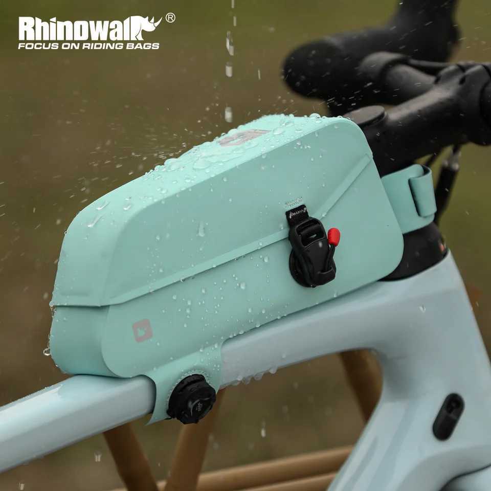 Rhinowalk Bicycle Waterproof Bag Cycling Top Front Tube Frame Bag Magnetic Closure And Knob Locking System For MTB Road Bike H251029