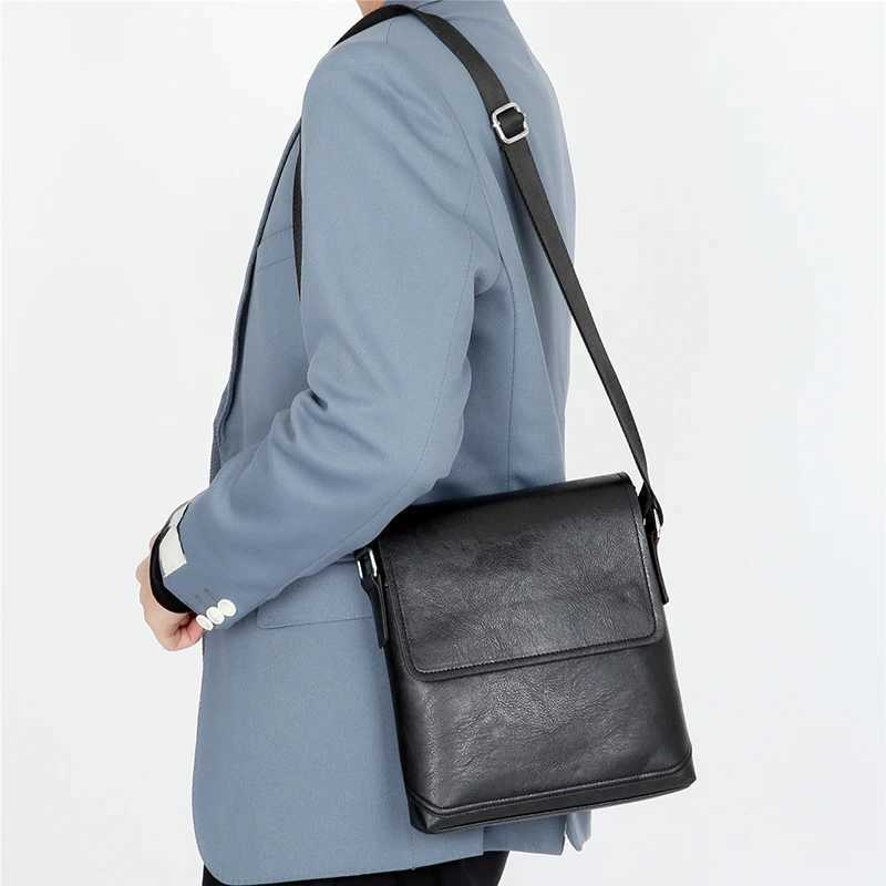 The new mens crossbody bag shoder bag and upright business casual bag are Vntines Day gifts for husbands or boyfr Y251011