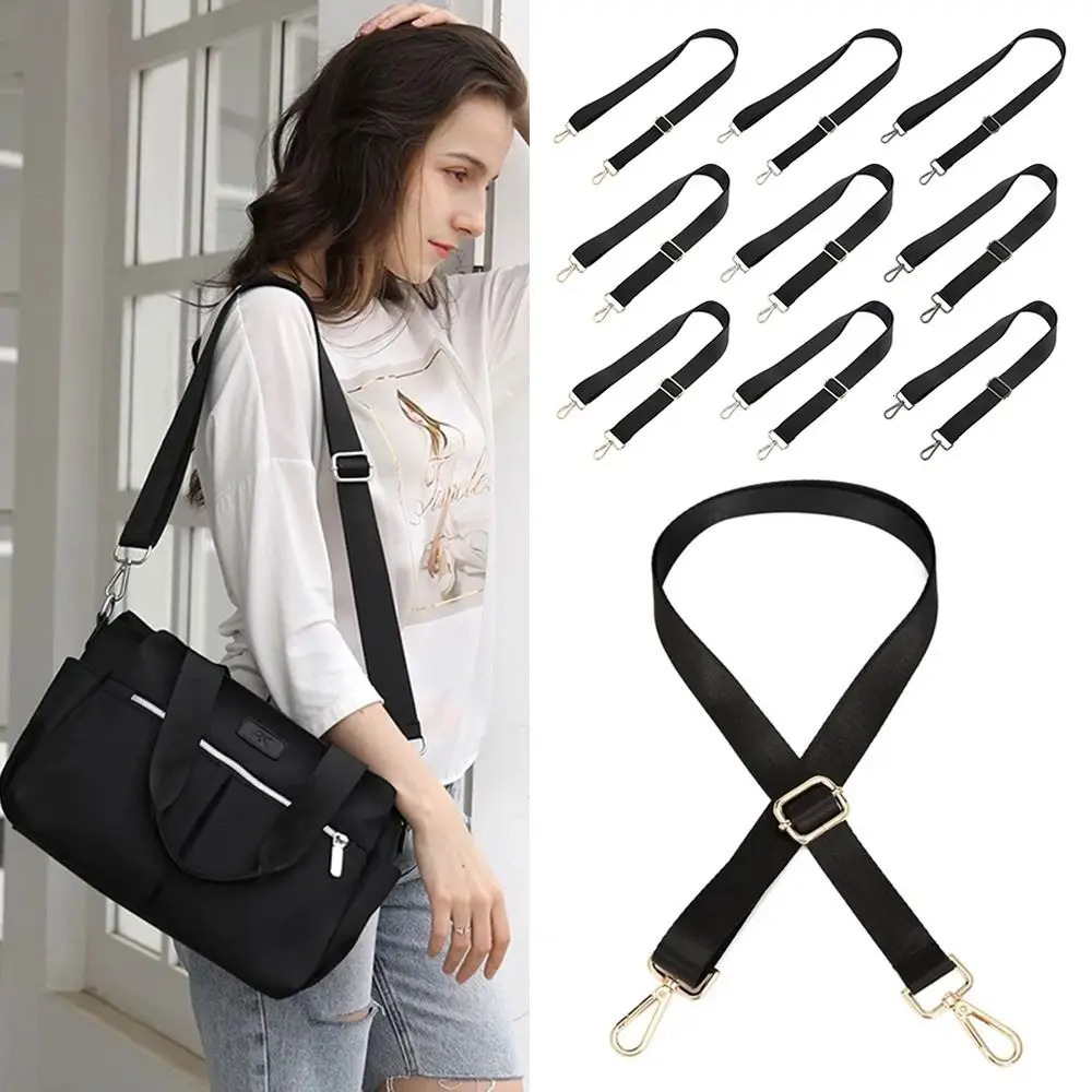Fashion Black Nylon Shoulder Bag Strap Adjustable Replacement Detachable Belt for Women Men Messenger Bags Handle Handbag Belt 251030