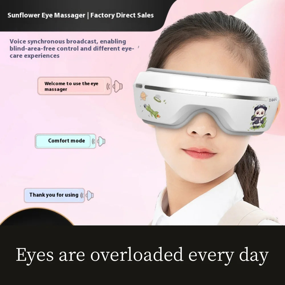 4D Eye Massager Smart Airbag Vibration Eye Care Instrument Compress Bluetooth Eye Massage Glasses Fatigue Wrinkle HealthCare 251027