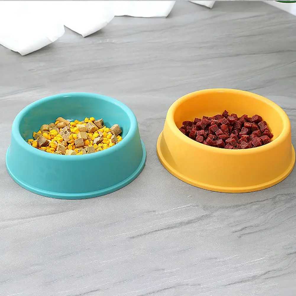 1Pc Anti Slip Plastic Dog Bowl Pet Single Bowl Frosted Cat Craft Pet Dog Small Universal Bowl Food Dog Utensil Food D5R6 J251113