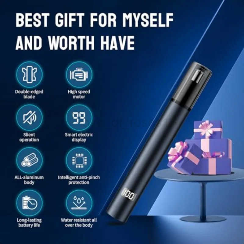 Electric Nose Hair Trimmer Nose Hair Portable Rechargeable Nose Hair Trimmer Mini Trimmer Nostril Cleaner Z251030