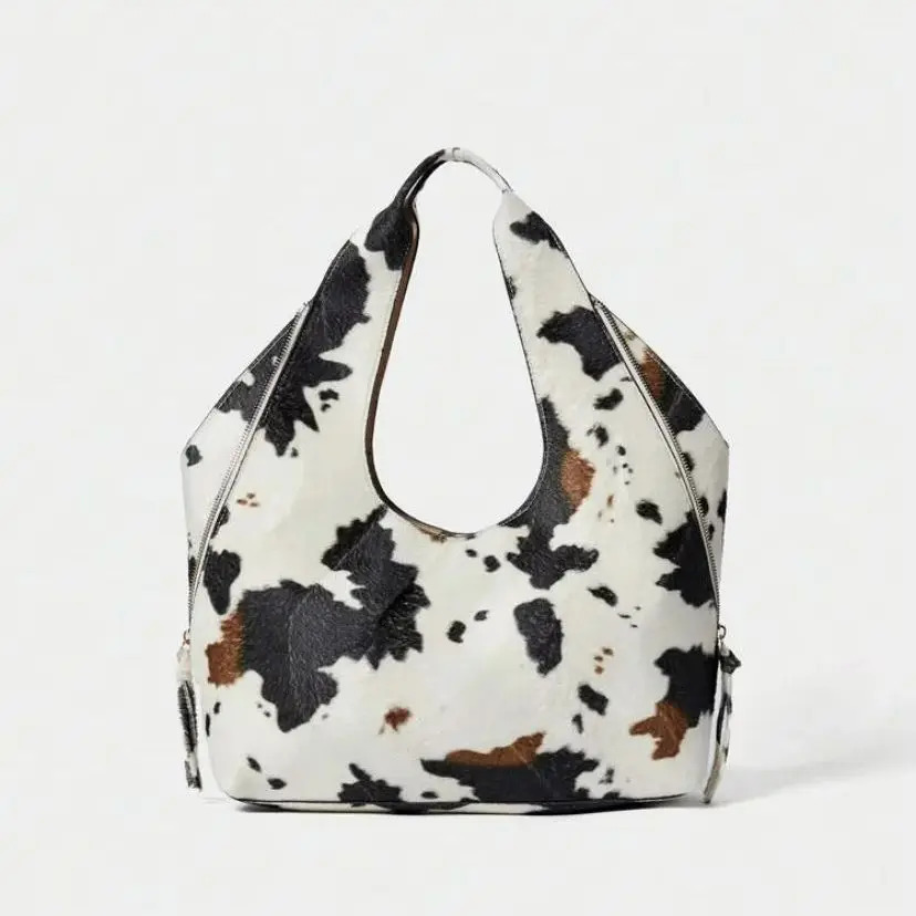 Womens Simple Fashion Casual Tote Bag Cow Print Shoulder Bag Spacious er SatchelLeopard Print Handbag for Everyday Use251029