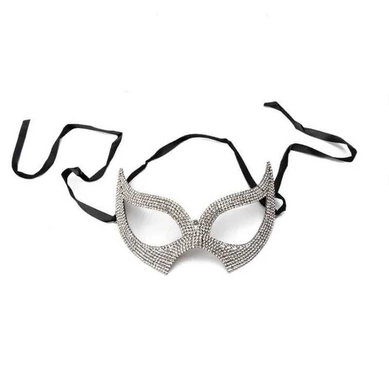 Rhinestone Mask for Face Women Breathable Headwear Masquerade Sparkling Banquet Dance Gift Costume Sexy Face Accessories JewelryW251029