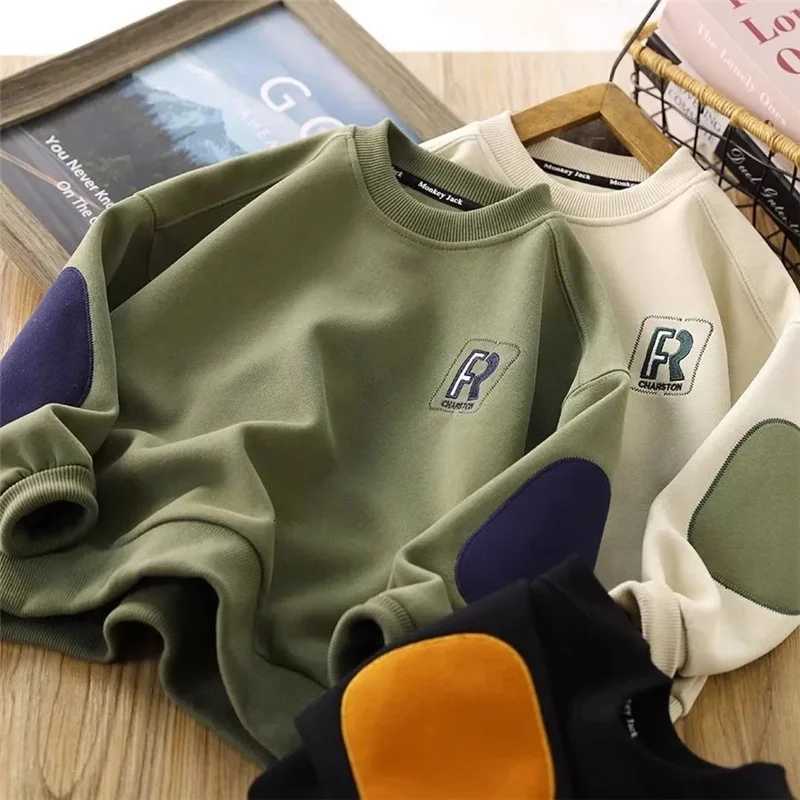 Autumn Kids Casual Sweatshirt Clothes Spring Boys Girls Loose Cotton Pullover Big Children Warm Sportwear Tops 514 YearsT251030
