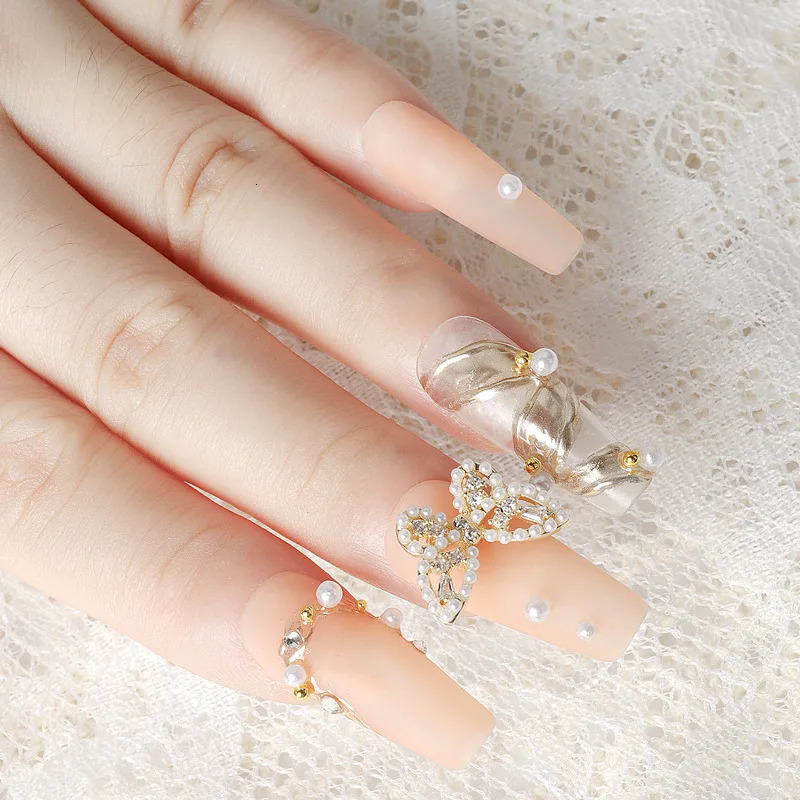 2Pcs Metal Nail Art Butterfly Jewelry Crystal Strass Alloy nsCharms Nail Diamond Stones Wedding Charms Accessories 251027