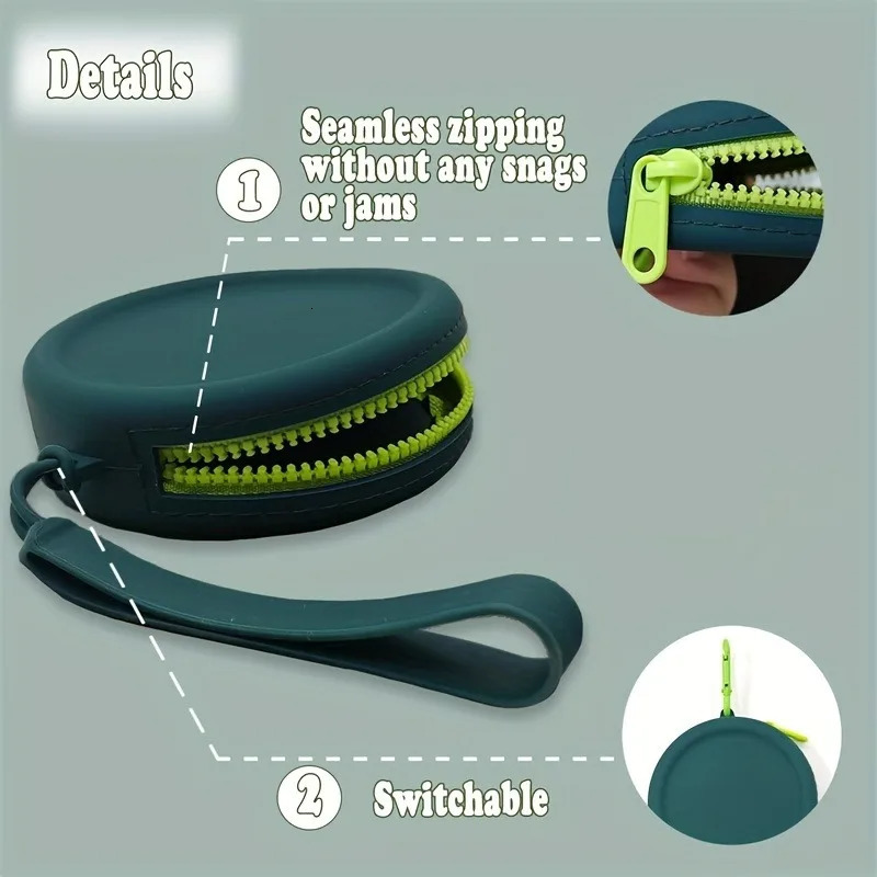 1Pcs Pet Supplies Silicone Dog Food Bag Outdoor Training Dog Training Dog Treat Training Pouch Waterproof Dog Snack Training Bag 251030