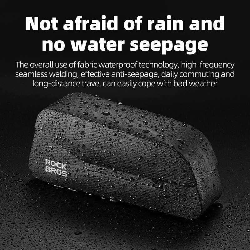ROCKBROS Cycling Bag 06L Or 09L Magnetic Waterproof Road Bike Bag Front Beam Tube Bag Riding Bicycle Bag Accessories H251029