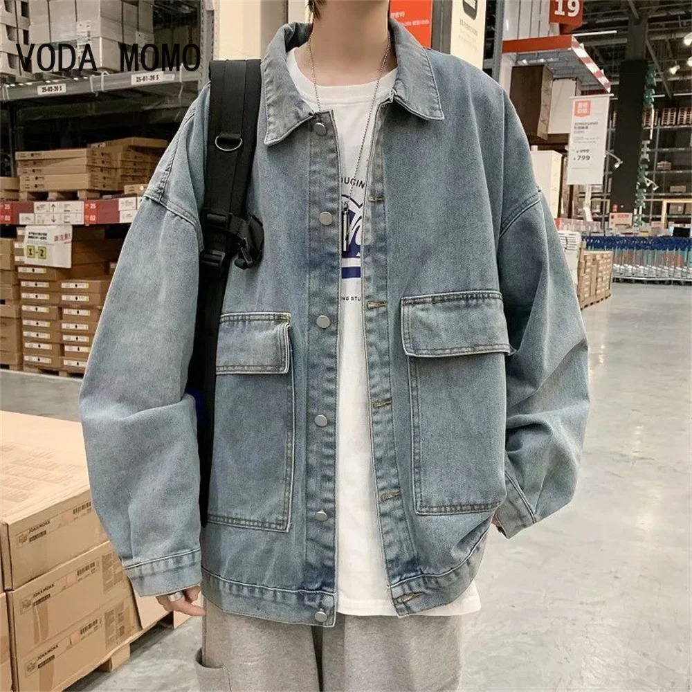 2025 Autumn Mens Blue Casual Denim Jacket Fashion Classic Style Cotton Elasticity Coat Male Clothes 251016