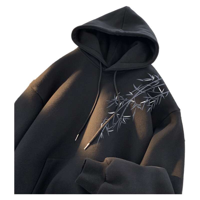 Fleece Sweatshirt Style Men Hoodie Casual Loose Unisex Clothing Winter Padded Hooded Jacket Women's Sweatshirt