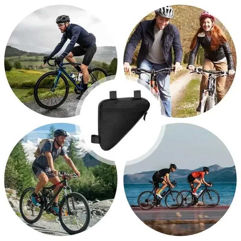 Bicycle Triangle Bag Bicycle Front Frame Handlebar Waterproof Cycling Bags Bike Parts H251029