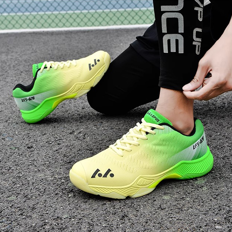 2025 New Men's and Women's Badminton Training Shoes Breathable Mesh Anti-Slip Shock-Absorbing Lightweight Sports Shoes
