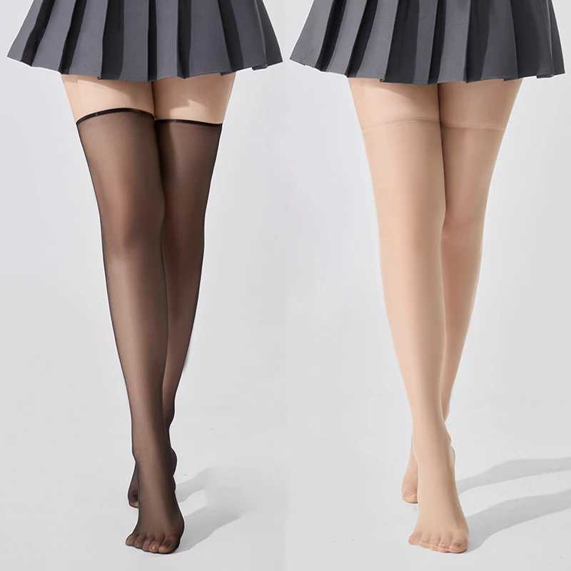 15D Slim Fit Sheer Nylon Stockings Sets Summer UltraThin Breathable Invisible Over Knee Socks High Translucent Thigh Socks R251030