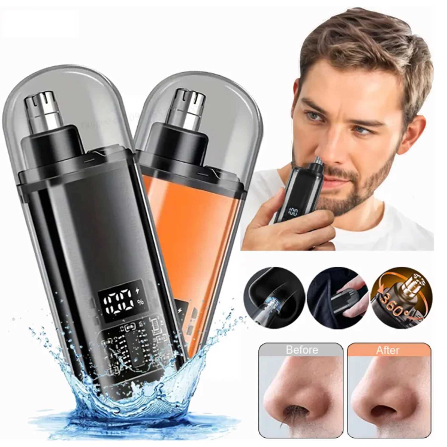 Nose Hair Trimmer for Men Portable Mini Nose Hair Remover USB Rechargeable Trimmer for Nose and Ears Electric Nose Hair Cutter M251030