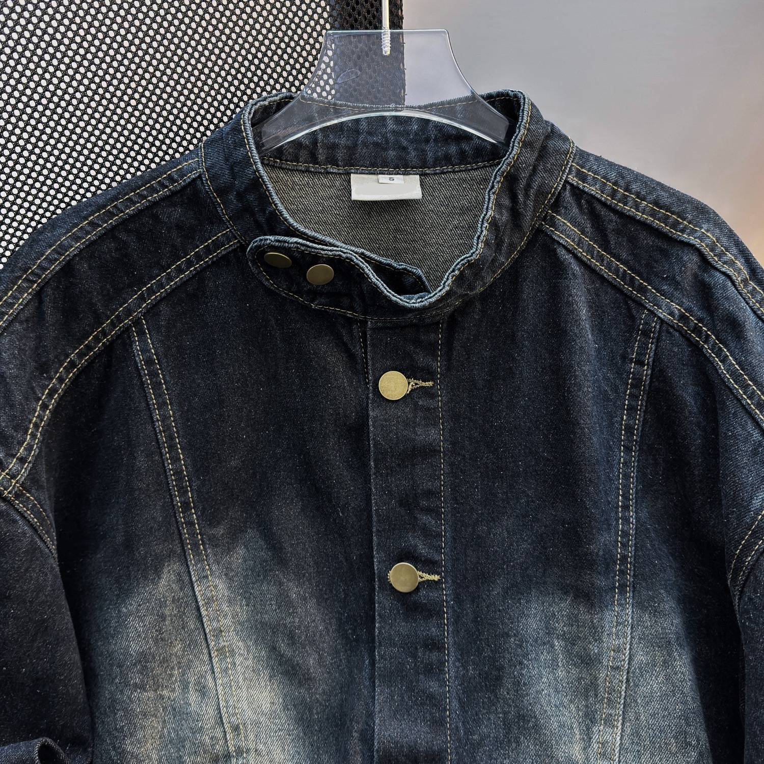 Denim Jacket For Men And Women Autumn Washed Vintage Trendy Designer Coat Loose Casual Stand Collar Jacket