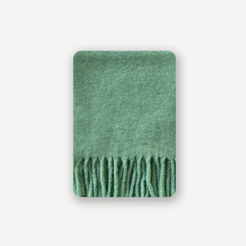 T2195 Wool Solid Color Scarf for Women, Winter Style, Iceland Blue, Soft