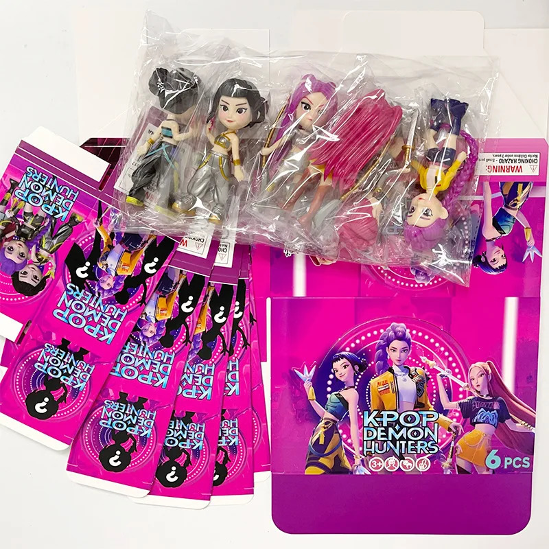 K Pop Demon Hunters Blind Box Cartoon Rumi Mira Zoey Doll Desktop Ornament Surprise Mystery Boxes Children Birthday Gift Toys 251029