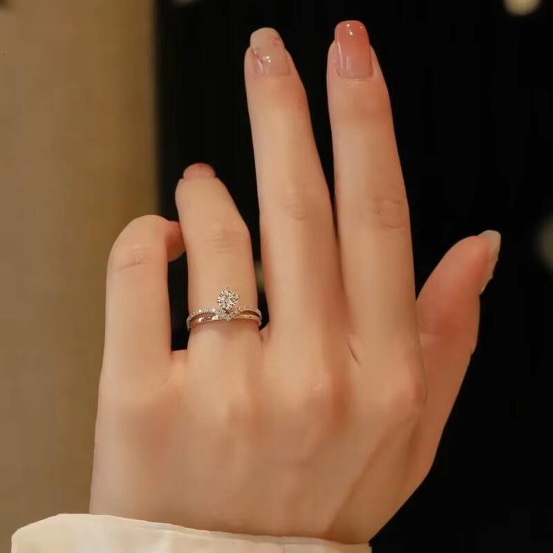 Eternity Ring 925 Sterling Silver Engagement Ring Gra Certificate Moissanite Rings for Women Eternity Engagement Fine Jewelry