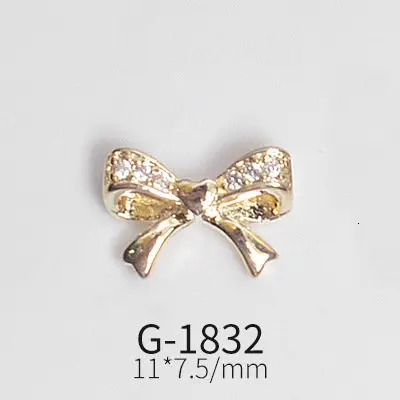 10pcslot 3D Kawaii Bow Zircon Crystals Metal Alloy Rhinestones Jewelry Nail Art Decorations Nails Accessories Charms Supplies 251027