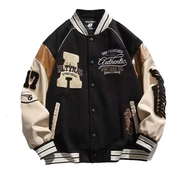 American Style Trendy Mens Baseball Cap Casual Embroidered Jacket Loose Fit Patchwork For Couples Spring Au 251028