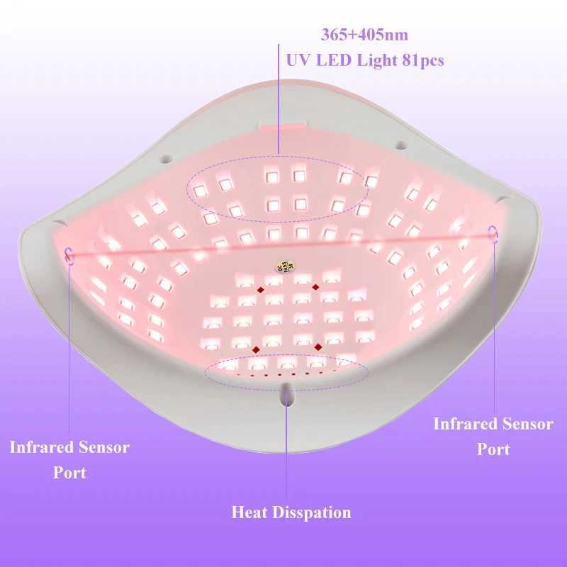 X26 MAX UV LED Nail Lamp 81LED Professional Gel Dryer with Timer Auto Sensor Salon Manicure Tool L251030