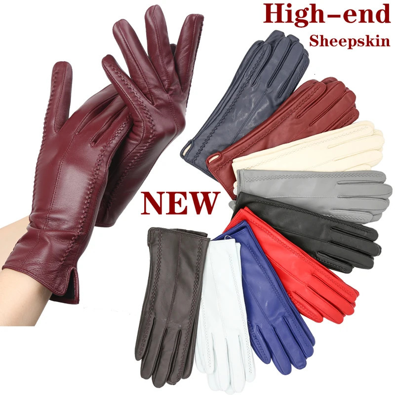 Fashion womens glovessheepskin womens winter glovesmultiple colors womens leather gloves High grade gloves2226C 251028