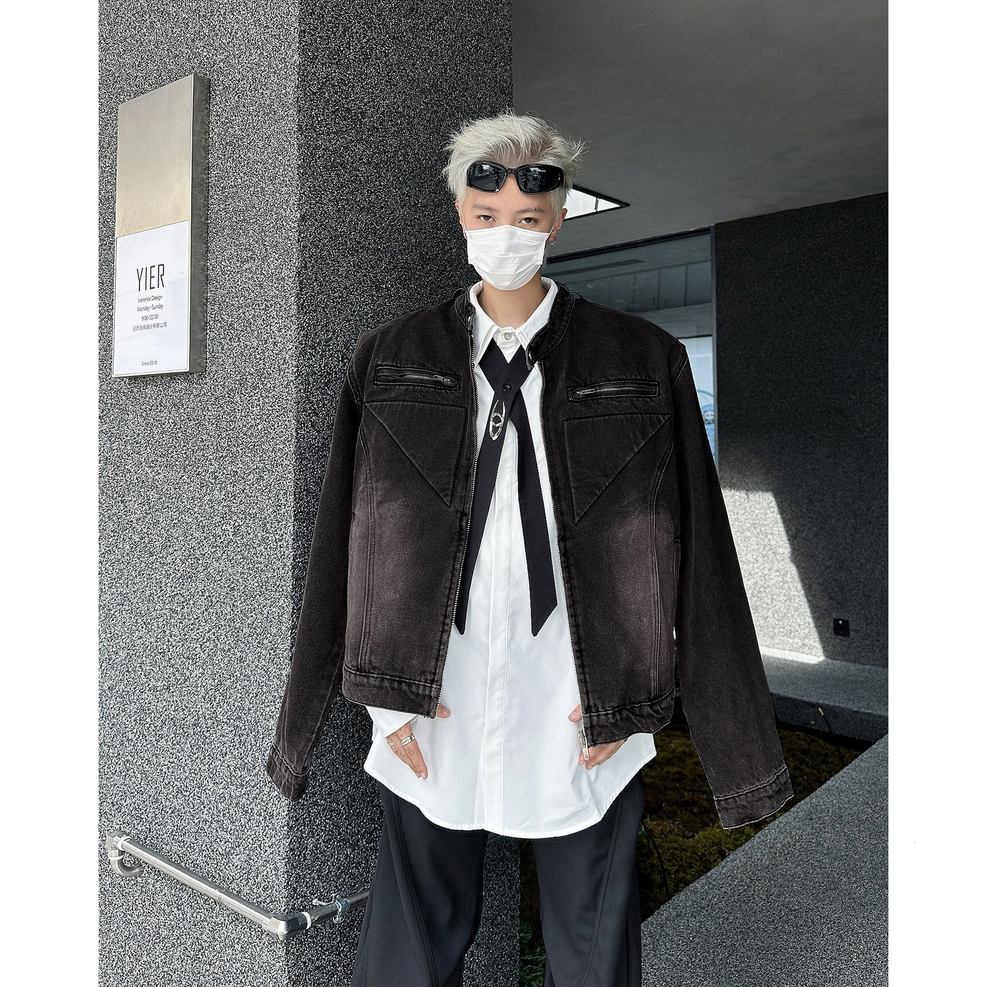 American High Street Denim Jacket For Designer Coat Men Vintage Washed Autumn Short Loose Versatile Jacket With Unique Design