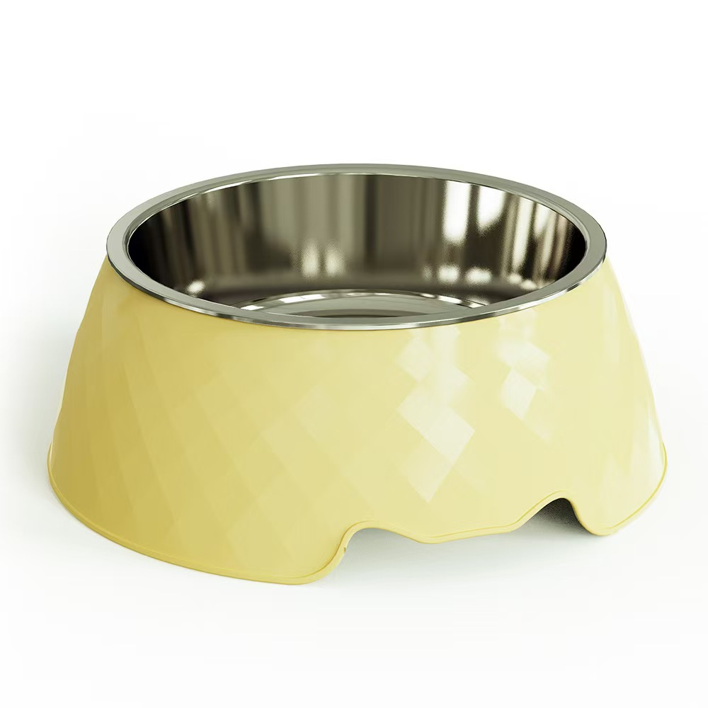 H1188 Stainless steel anti-tipping pet bowl, non-slip and weighted, wholesale pet food bowls.