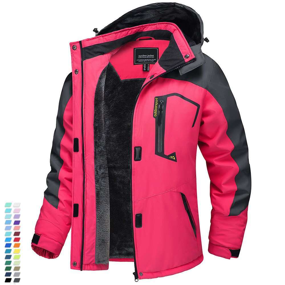 Winter Waterproof Ski Snowboard Jacket Womens Thermal Heavy Fleece Jackets Casual Work Rain Coat Windbreaker Parka