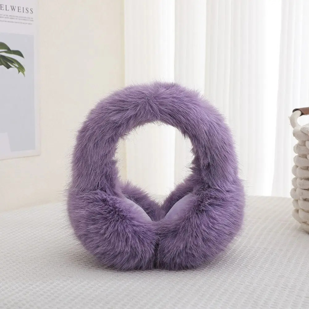 Fashion Winter Warm Soft Plush Earmuffs Ear Warmer Women Men Foldable Earflaps Cold Protection Faux Fur EarMuffs 251024