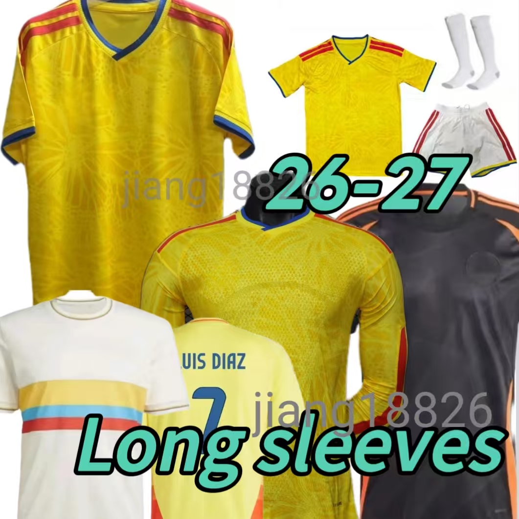 26 27 colombia Centenary soccer jersey 100-years anniversary 26 27 james L.DIAZ J.LERMA Copa America Home away men kids kit Football uniform fans player version