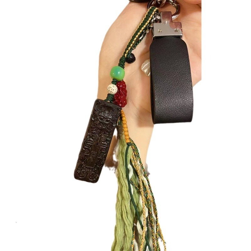 Agarwood Wushi Brand Bag Pendant/Keychain Cultural Play Fashion Accessories Buddhist Bead Pendant New Year Gift T1364