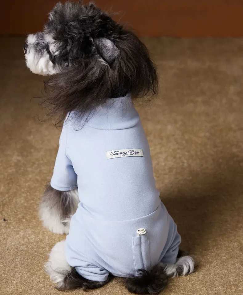 Winter Warm Fleece Dog Pajamas Elastic Four Legs Clothes for Small to Large Dogs Cozy Elasticity Sleepwear in Cold Weather C251030