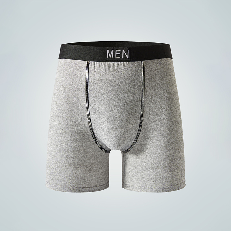 Men's Underwear-Men's Cotton Boxer Briefs - Breathable Moisture-Wicking Athletic Underwear, Comfortable Skin-Friendly Daily-D004