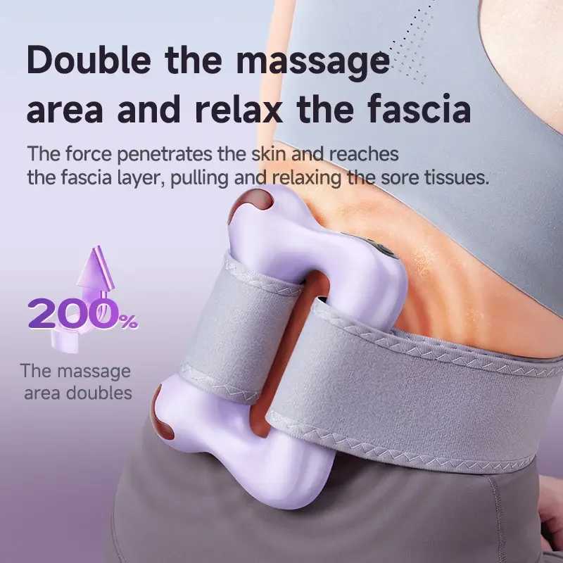 2025 New Massage Gun Fascia Ring Home Peronal Care Hand Free Cordless Electric Body Fitness Fat Reducing Body Belly Back Massage J251030